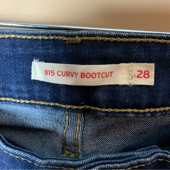 [Levi's] Mid Rise Blue Denim 815 Curvy Bootcut Jeans Classic Casual - Picture 4 of 10